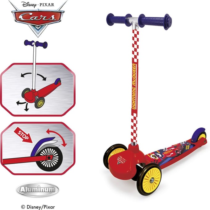 Smoby - Cars Twist scooter - Step - Vanaf 3 jaar - Tot 20kg.