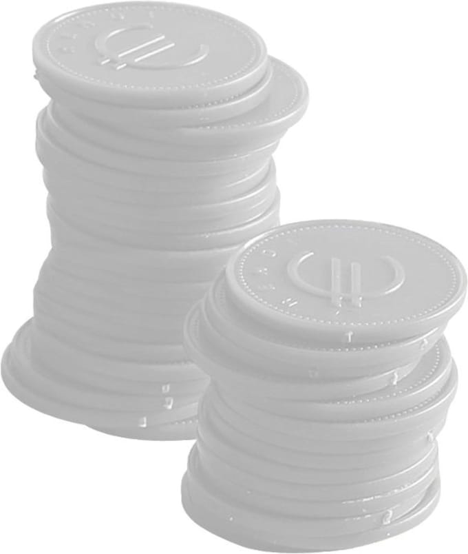 BarUp - Consumptiemunten - Wit - 100 stuks Ø25mm