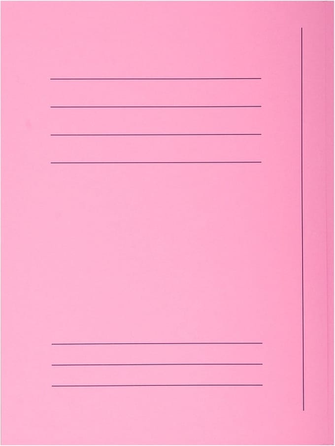 Exacompta SUPER 210 Pak van 50 dossiermappen met 3 kleppen. 24x32cm - Roze - 235003E