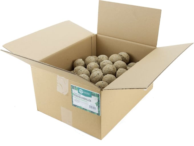 Hadivo Pindakaasbollen zonder net, doos 100. stuks