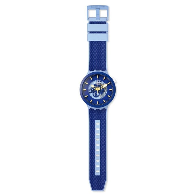 Swatch Bouncing Blue De Januari Collectie SB05N105 Horloge, Blauw gray