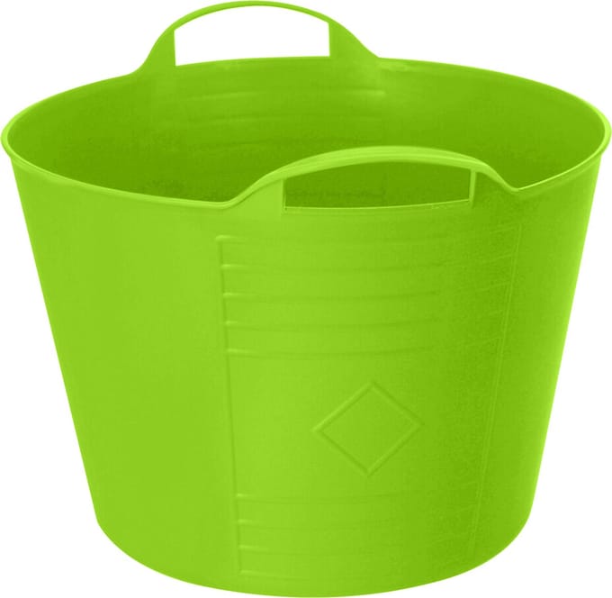 Excellent Houseware Flexibele emmer - groen - 27 liter - kunststof - 40 x 35 cm
