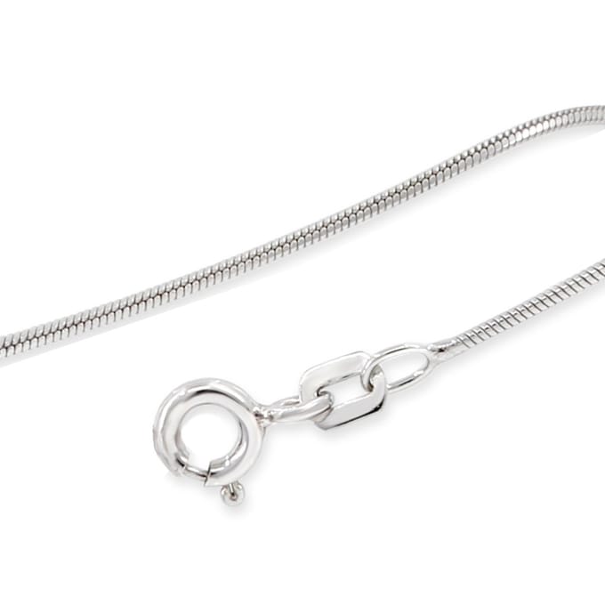 Zilveren ketting rond slangen 0.9 mm - 40 cm
