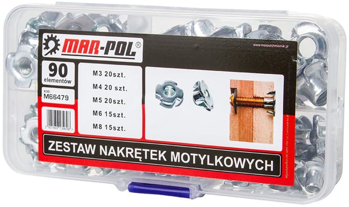 Inslagmoeren - Klauwmoer set 90 stuk (Maten - M3 M4 M5 M6 M8 )