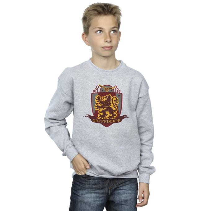 Harry Potter Jongens Gryffindor borstembleem Sweatshirt (Sportgrijs)
