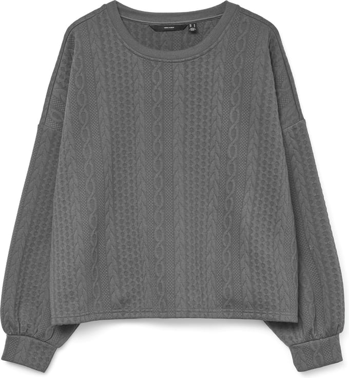 VERO MODA - VMJANNI LS O-NECK SWEATSHIRT JRS GA - Dames - Blouses