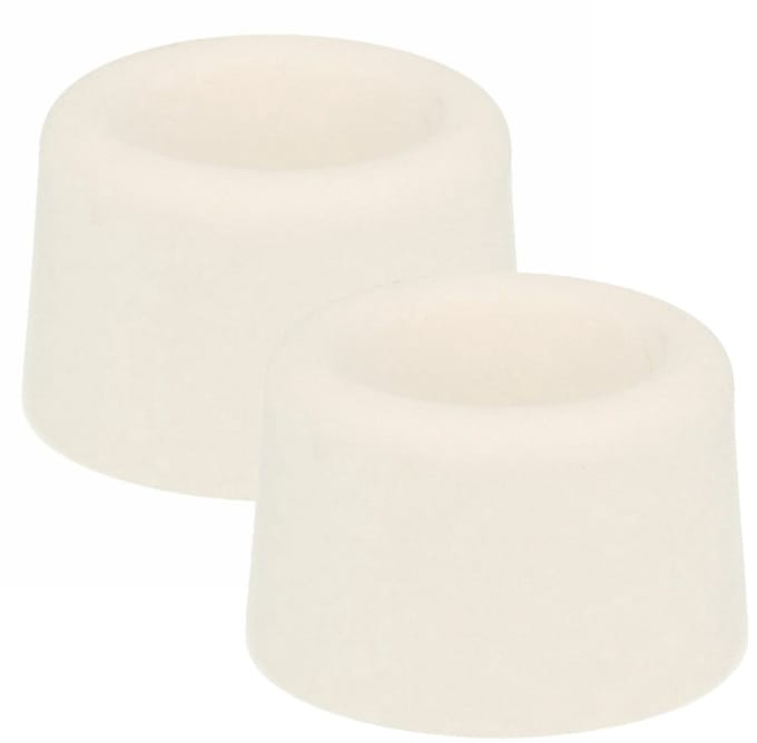 Benson Deurbuffers / deurstoppers rubbers - 2x - wit - 40 x 25 mm - met schroefbevestiging