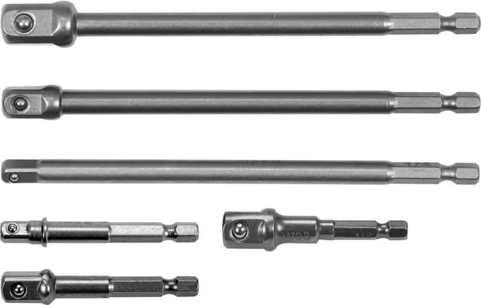 Yato - HSS Adapter - 6 stuks - CrV Staal - HEX 1/4 inch Aandrijving