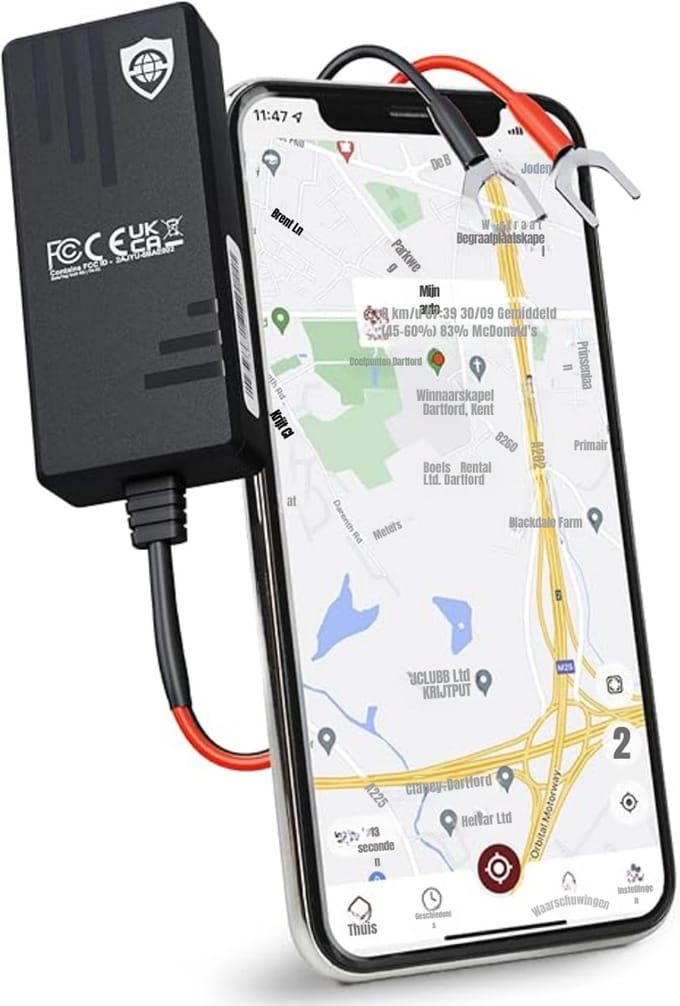 SCH® GPS Tracker fiets - GPS Tracker - GPS Trackers - Zwart - 8cm x 3cm x 2cm