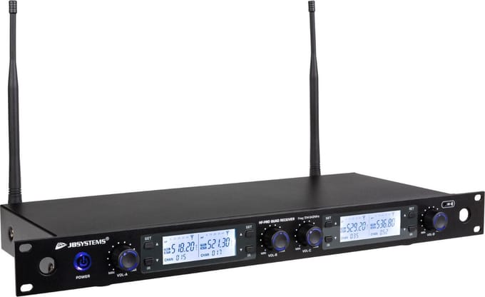 JB Systems HF Pro Quad draadloze microfoon ontvanger met 4 kanalen