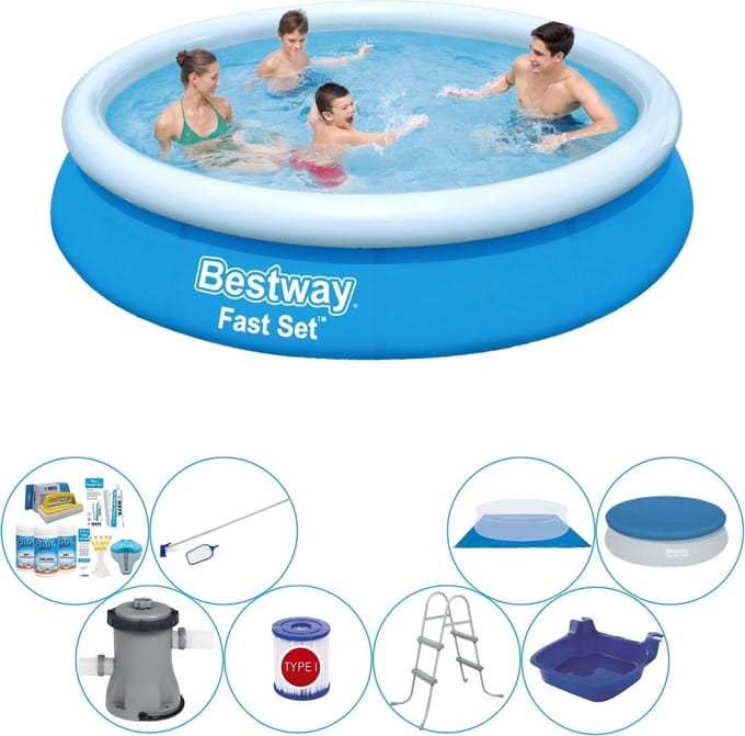 Fast Set Rond 366x76 cm - Zwembad Inclusief Accessoires