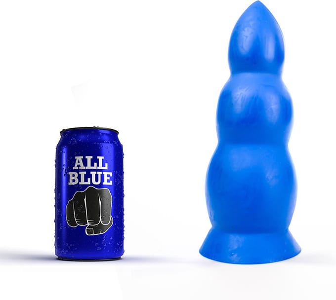 All Blue Anaal Dildo 23 x 8 cm - blauw