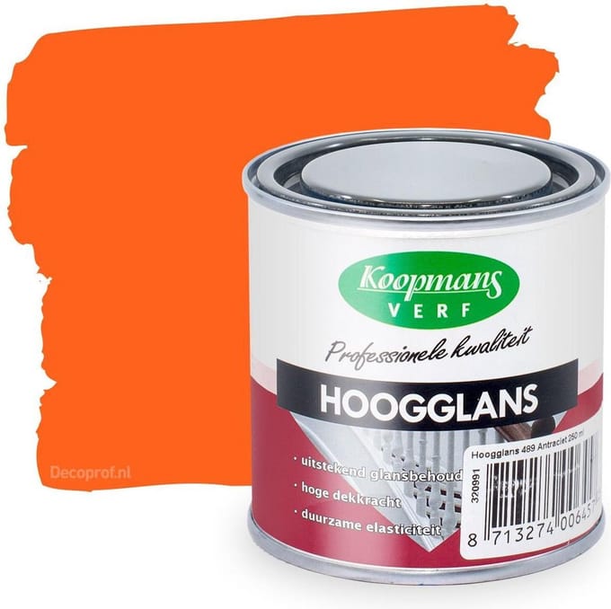 Koopmans Hoogglans 10 Oranje-0,25 Ltr
