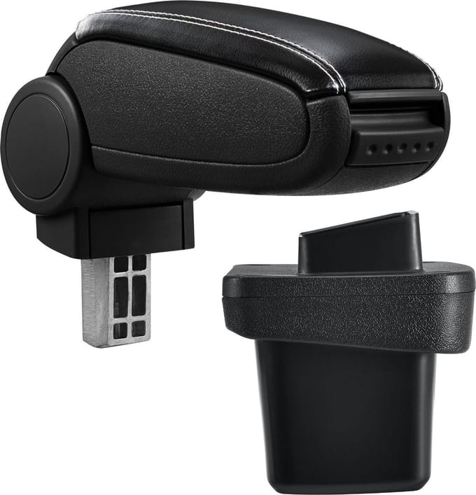 Armsteun-Volkswagen Golf 7-kunstleer-zwart+wit stiksel