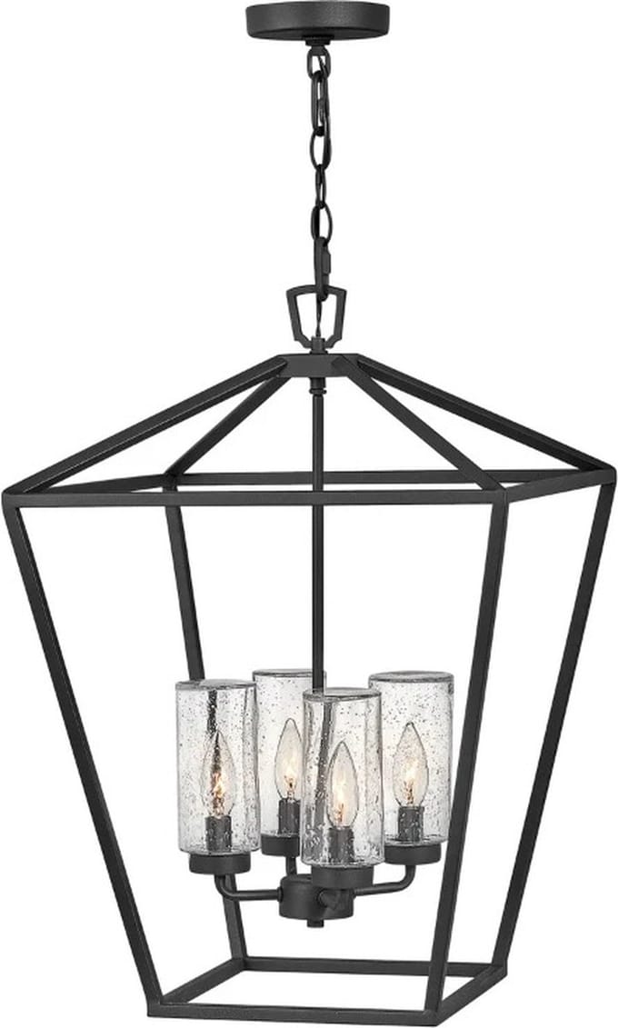 Hinkley LED Buiten Hanglamp Alford Place | 4X E14 Max 40W | IP44 | Dimbaar | Museum Black