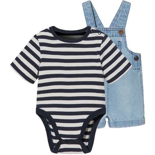 LUPILU Baby-set (Lichtblauw/strepen, 50)