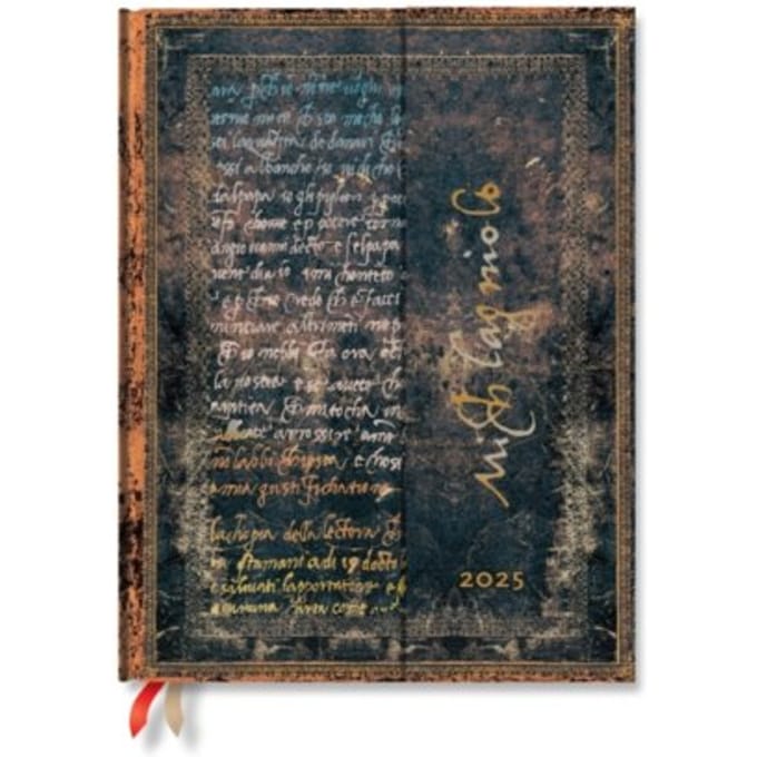 Michelangelo, Handwriting (Embellished Manuscripts Collection) Ultra 12-Month Horizontal Hardback - Paperblanks