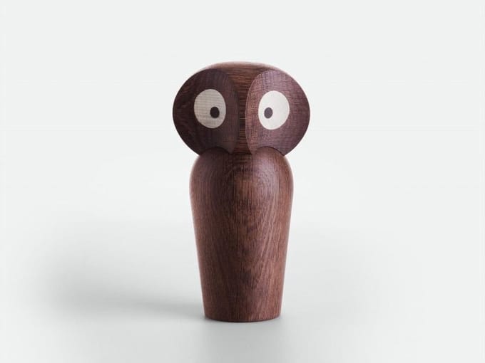 Architectmade Owl small smoked H 12 cm L 6,5 cm