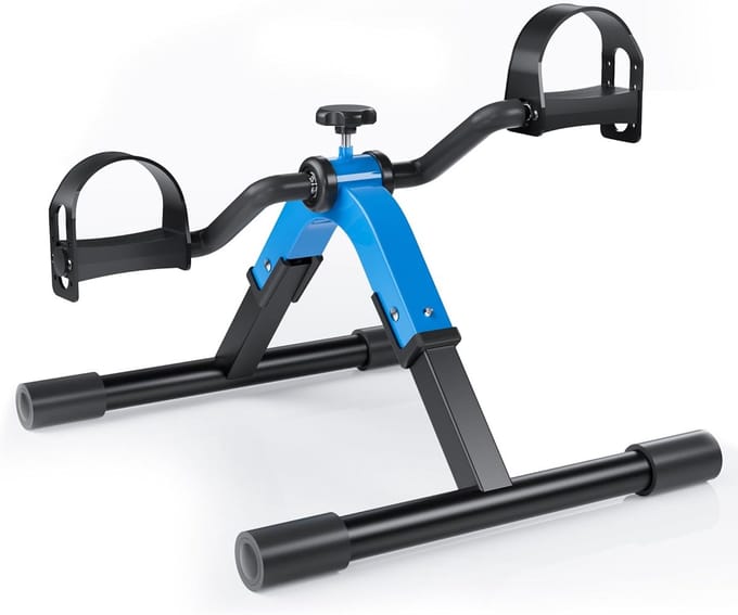 Mini Hometrainer - Fiets Oefenapparaat - Been Arm Training - Opvouwbaar Ontwerp - Lichtgewicht - Blauw