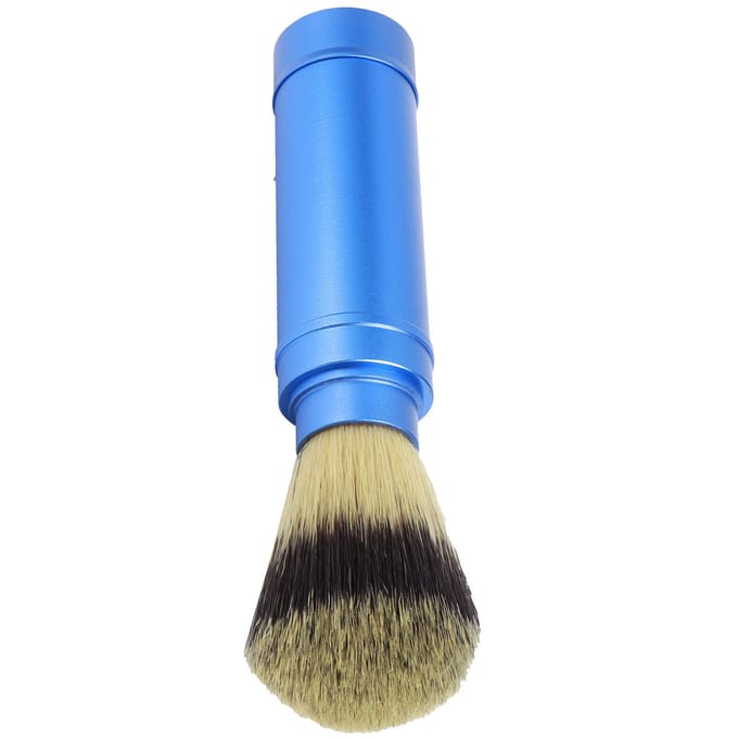 Heren Draagbare Baardborstel Reizen Gezichtsreiniging Schuimende Scheerkwast Verzorgingstool blue