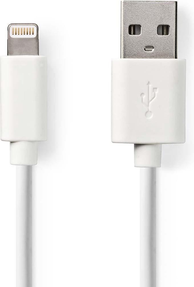 Nedis Sync And Charge-kabel Apple Lightning 8-pins Male - Usb-a Male 2,0 M Wit