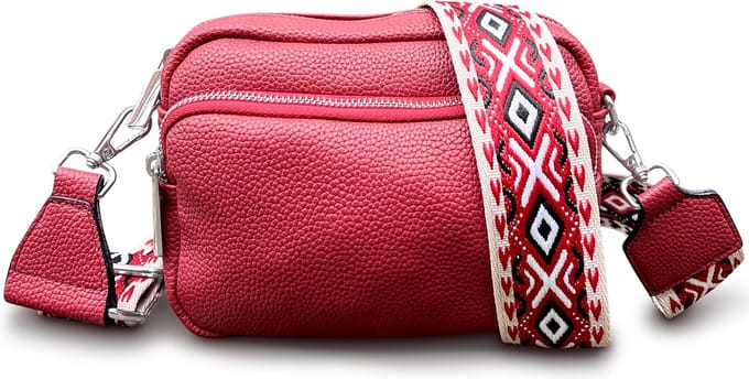 THL Design Kleine Dames Schoudertas - Telefoontasje - Crossbody Tas - Bag Strap - Rood