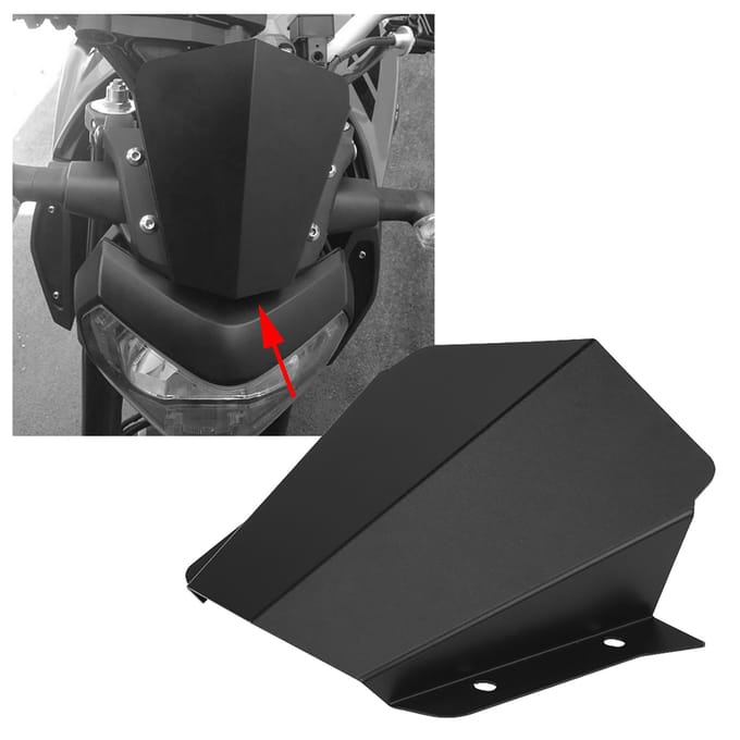 Motorfiets Modificatie Zwarte Windscherm Windscherm Beschermer voor Yamaha MT 09 2014 2016 black