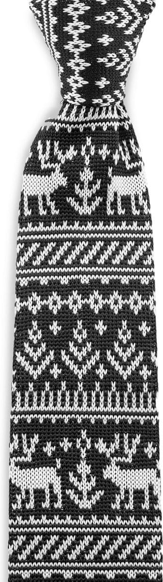 We Love Ties - Stropdassen - Stropdas Rudolf Rendier zwart - zwart / wit