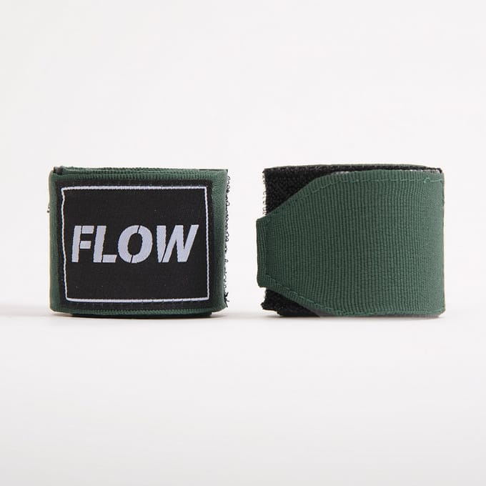 Flow Fightgear - Bandages voor boksen - 450 cm - Stretch Katoen - Donkergroen