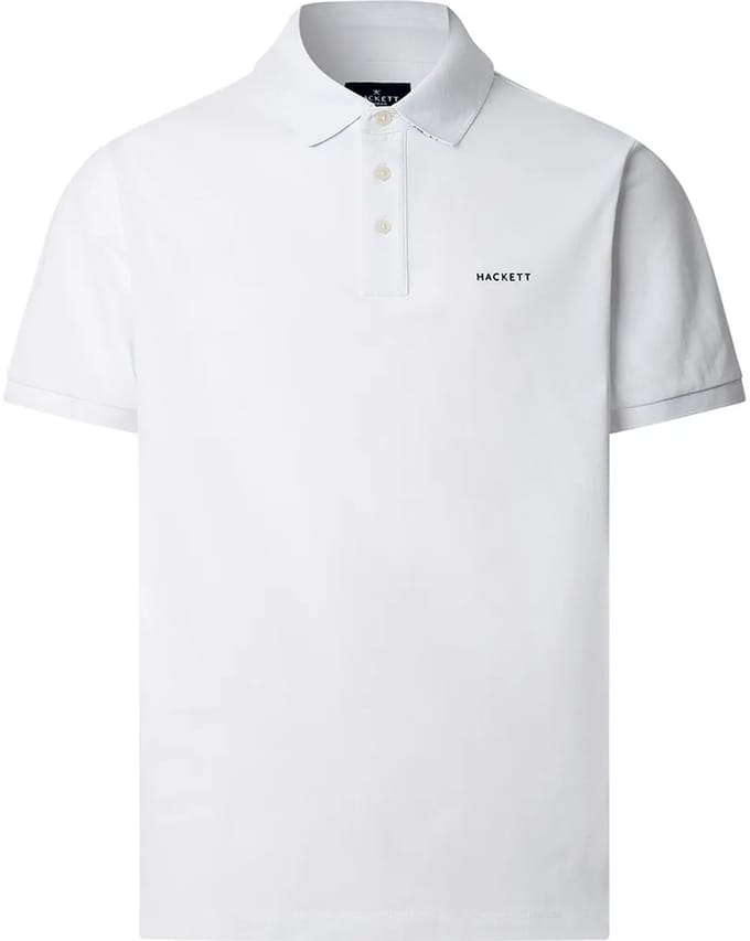 Hackett Swim Trim Island Korte Mouw Poloshirt Wit 3XL Man
