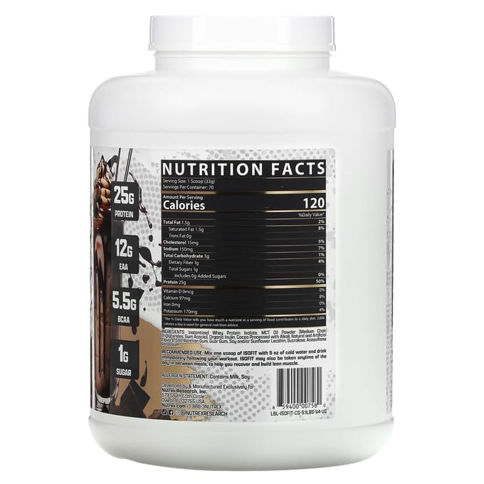 Isofit, Chocoladeshake, 2,317G(5.1 pond)