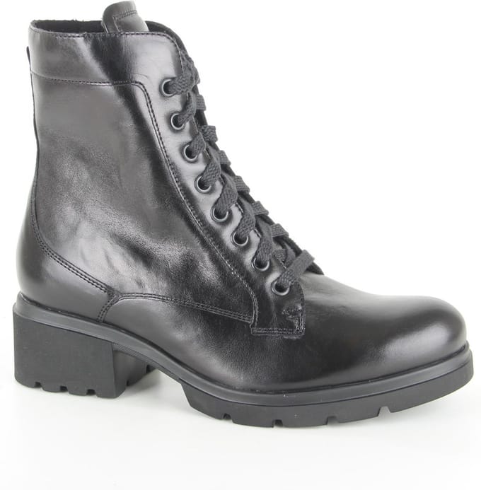 Zwarte Durea Veterboots Wijdte H