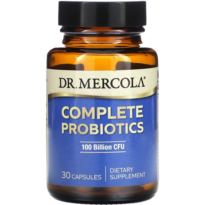 Dr. Mercola, Probiotique Complet, 100 Milliards d'UFC, 30 Capsules