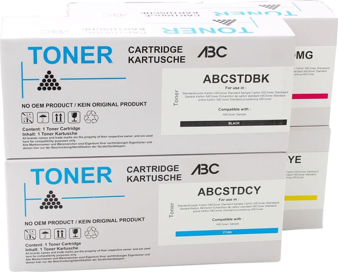 Set 4x ABC huismerk toner geschikt voor Ricoh M C240FW P C200W MC240FW PC200W