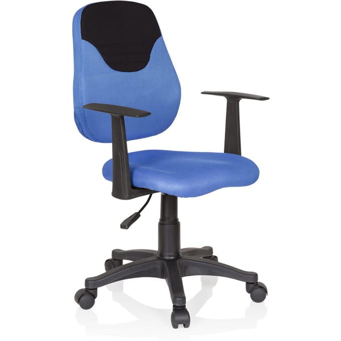 Kinder bureaustoel KIDDY STYLE stof blauw/zwart hjh OFFICE