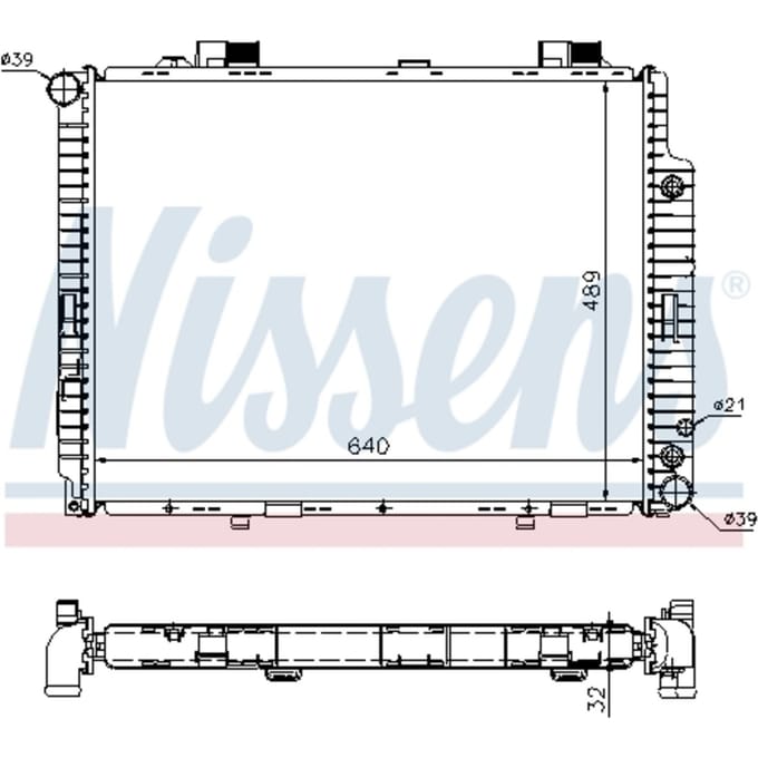 Radiator, motorkoeling NISSENS 62608A