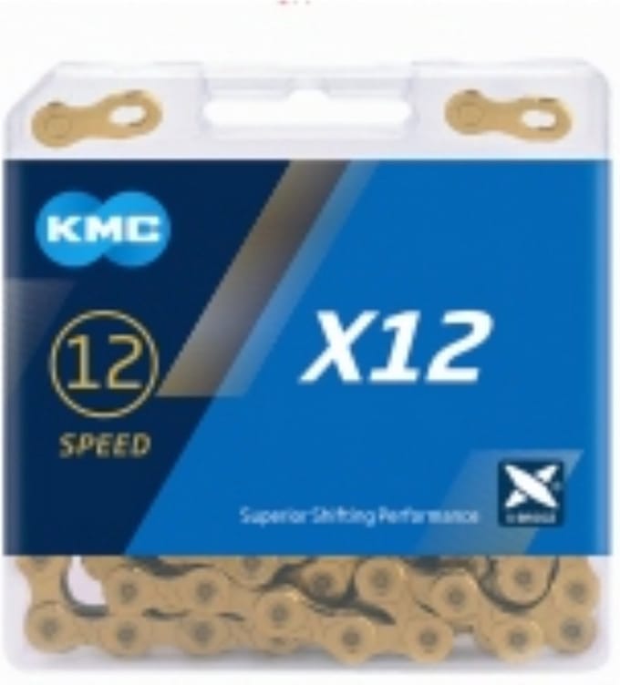 KMC 12 speed fiets ketting - Ti-Nitride coating - 126 schakels - goud