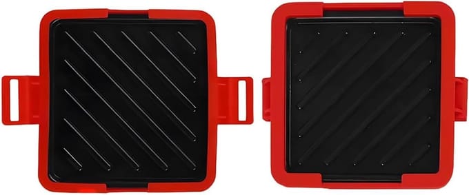 Magnetron Grill - Sandwich Maker - Snelle Maaltijden - Vaatwasmachinebestendig - Compact - Rood