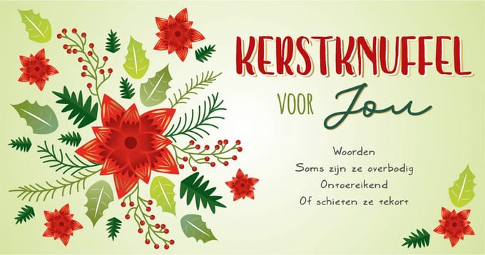 Kaart - Kerst - Intense - Kerstknuffel voor jou - KIP34-A - 226x119mm
