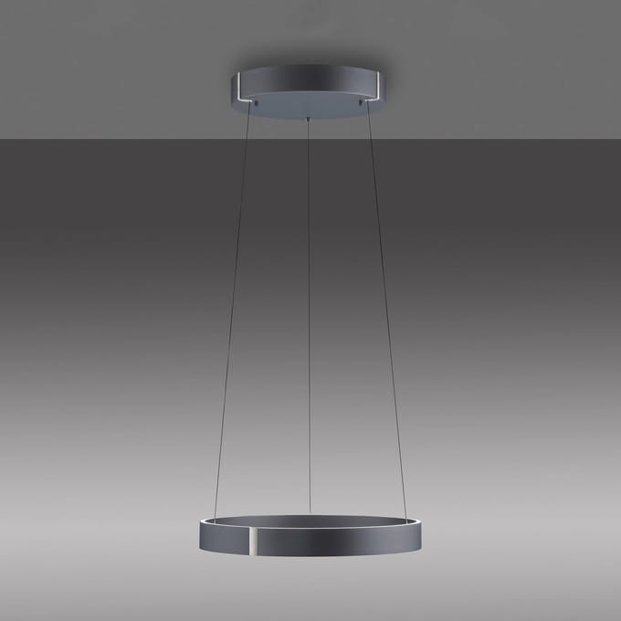 LED hanglamp PURE E-Clipse, mystic grey, Ø 50 cm, CCT
