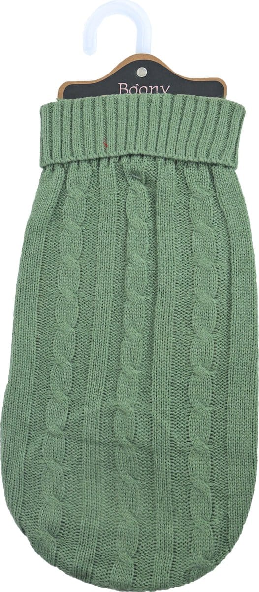 Boony - hondentrui - kabeltrui - Kleur: olijfgroen - Ruglengte: 35 cm