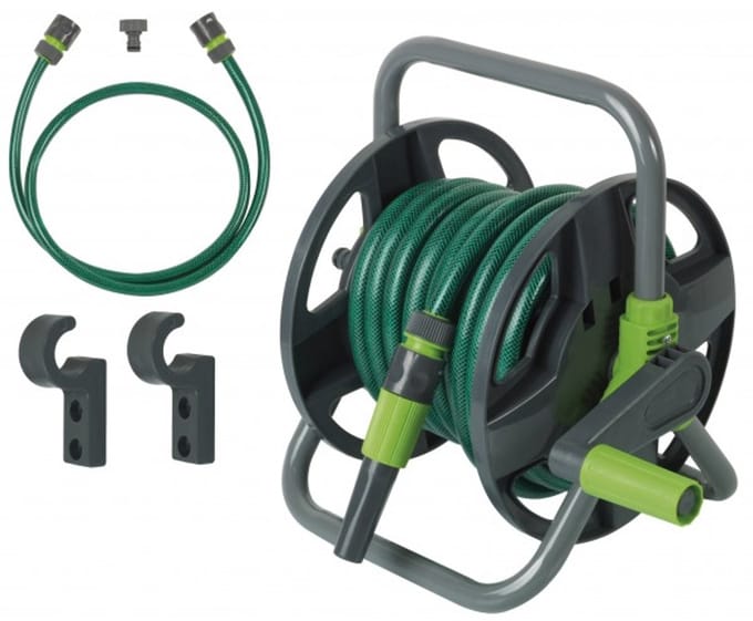 draagbare handmatige slanghaspel 15m - ribitech - pra/db.1104