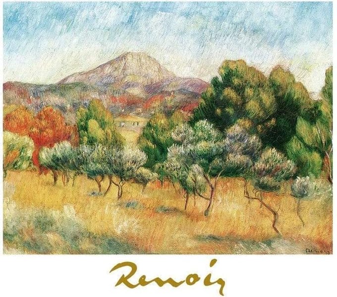 Kunstdruk Auguste Renoir - Il mont Sainte-Victoire 70x50cm