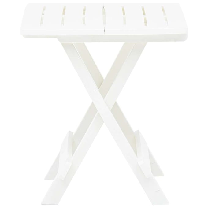 vidaXL - Tuintafel - inklapbaar - 45x43x50 - cm - kunststof - wit