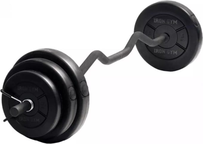 Iron - Gym - Aanpasbare - curlstang - set - 23 - kg - IRG033