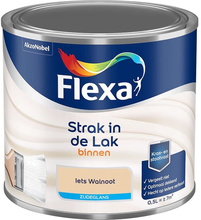Flexa - Strak In De Lak Binnenlak Zijdeglans - Iets Walnoot - Mengverf - 500 Ml