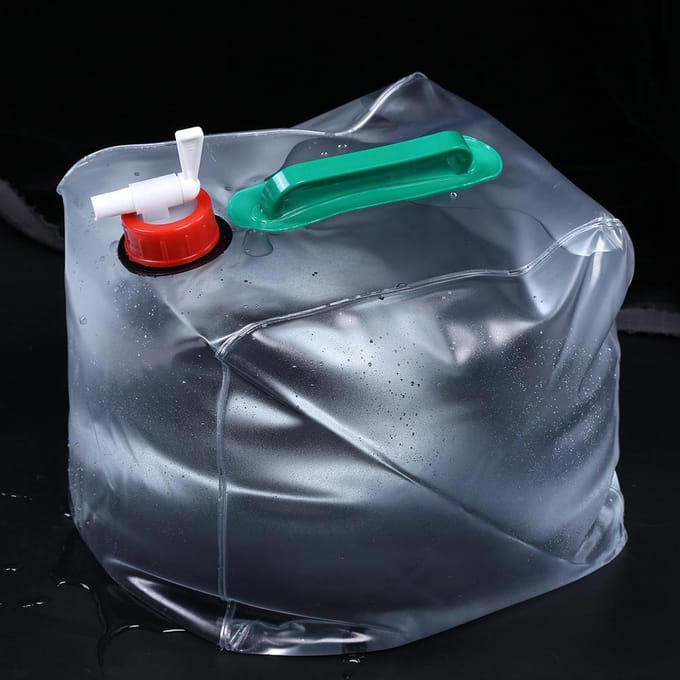 Opvouwbare Drinkwaterzak voor Buiten Watercontainer voor Kamperen (10L) white
