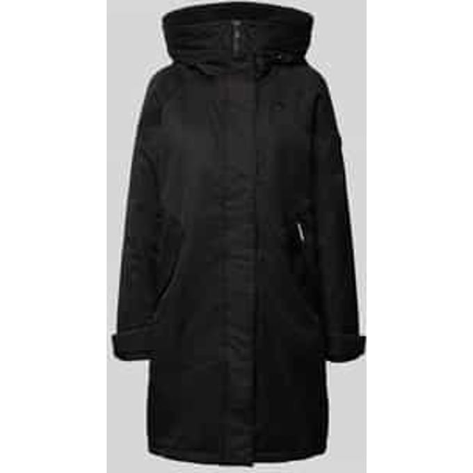 Lange parka met blinde ritssluiting, model 'SEMIE2'