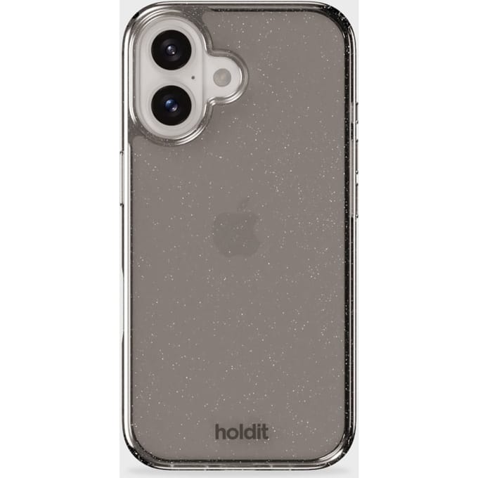 Holdit Glitter Case geschikt voor Apple iPhone 16 - Zwart