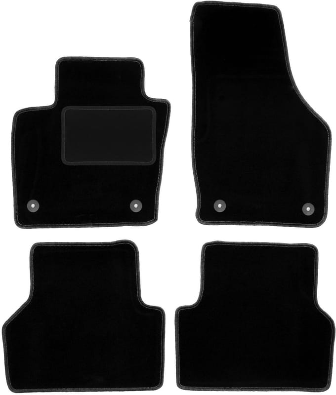 Zwarte velours vloermatten voor: Audi Q3 I 8U SUV (2011-2018)